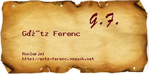 Götz Ferenc névjegykártya